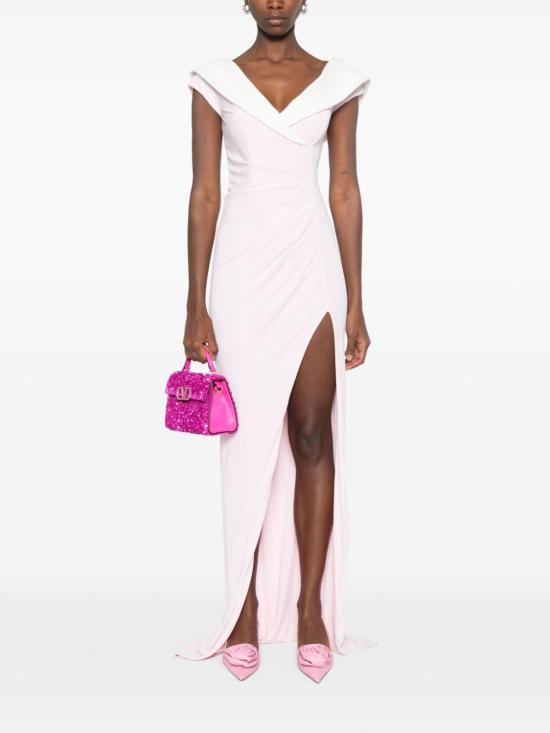  발망 롱 원피스 DF1RQ095JE50 pink - BALMAIN