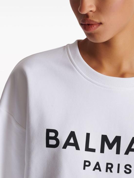  발망 긴팔 티셔츠 CF1JO065BB02 white - BALMAIN