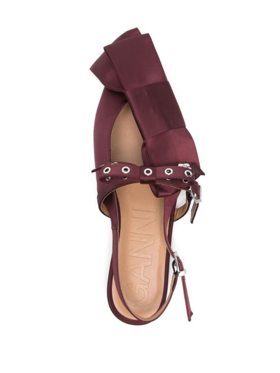  가니 플랫 슈즈 S2860 burgundy - GANNI