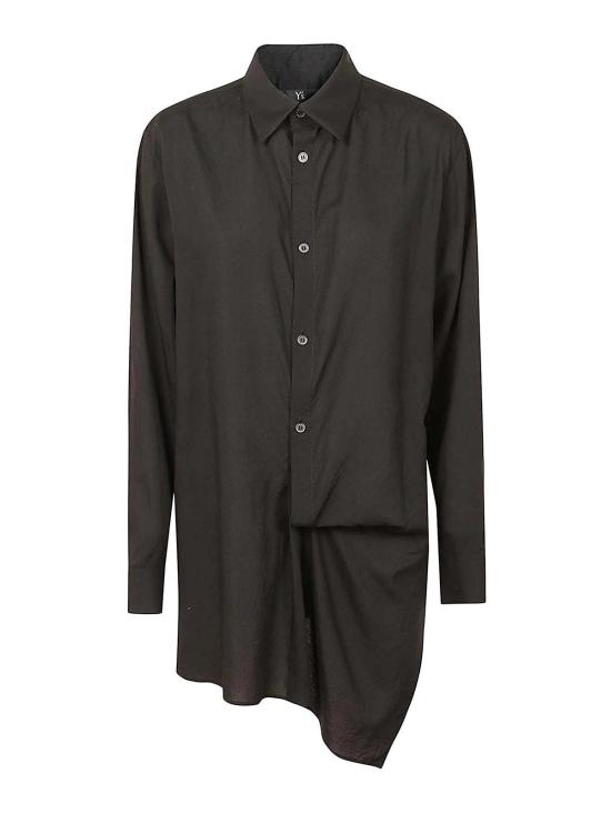 25SS 요지 야마모토 셔츠 YSB122032 Black