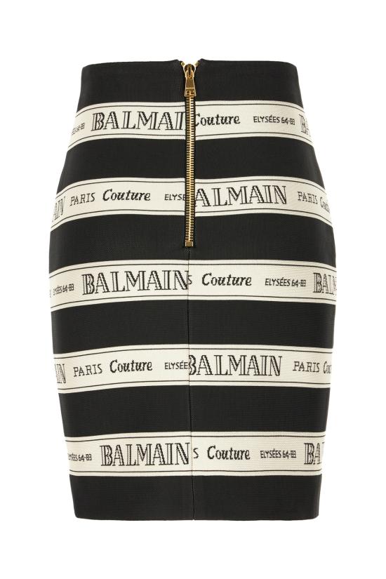 25SS 발망 숏 스커트 EF1LC245JJ95 EDY NOIR BEIGE - BALMAIN