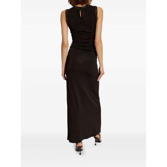 25SS 디 아티코 롱 원피스 250WCW00207 AAA014TS 100 BLACK - THE ATTICO