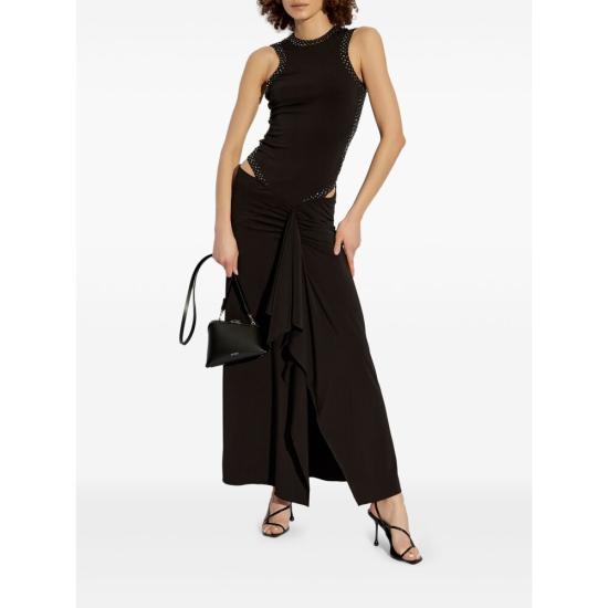 25SS 디 아티코 롱 원피스 250WCW00207 AAA014TS 100 BLACK - THE ATTICO