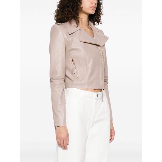 25SS 엘리자베타프랜치 가죽 자켓 GD47Z51E2 DC4 NEUTRALS - ELISABETTA FRANCHI