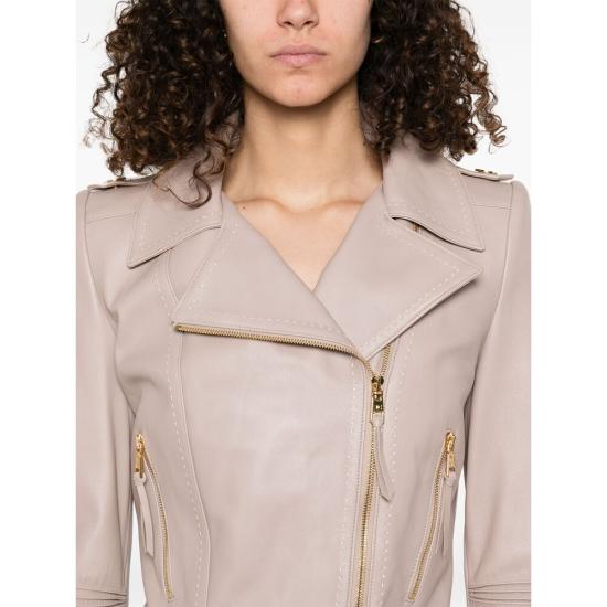 25SS 엘리자베타프랜치 가죽 자켓 GD47Z51E2 DC4 NEUTRALS - ELISABETTA FRANCHI