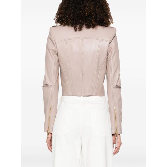 25SS 엘리자베타프랜치 가죽 자켓 GD47Z51E2 DC4 NEUTRALS - ELISABETTA FRANCHI