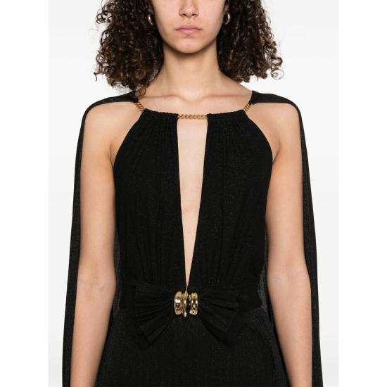 25SS 엘리자베타프랜치 롱 원피스 ABR1351E2 110 BLACK - ELISABETTA FRANCHI