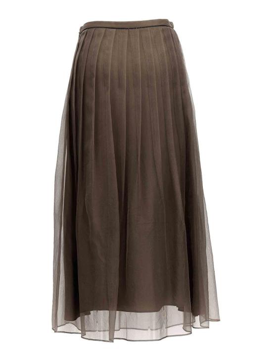  브루넬로 쿠치넬리 스커트 MF940G3375C2925 Brown - BRUNELLO CUCINELLI
