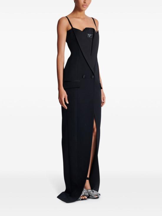  발망 롱 원피스 EF1RN210WC09 - BALMAIN