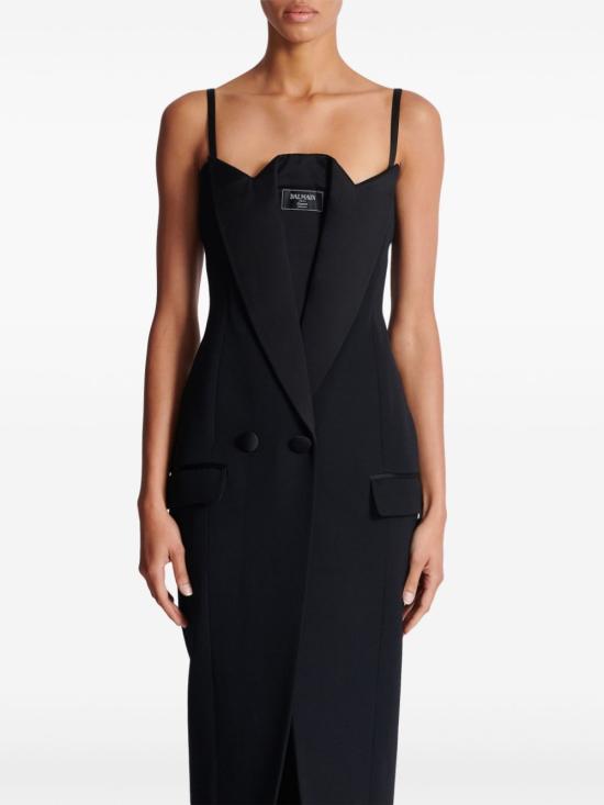  발망 롱 원피스 EF1RN210WC09 - BALMAIN