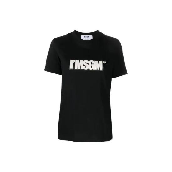  엠에스지엠 반팔 티셔츠 3441MDM10023700299 BLACK DOM