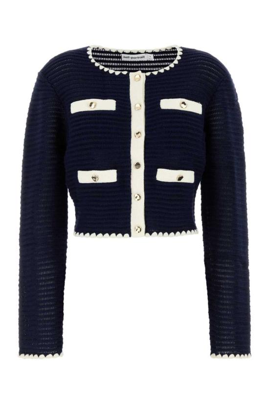 25SS 셀프 포트레이트 스웨터 PF24131JBL NAVY BLUE