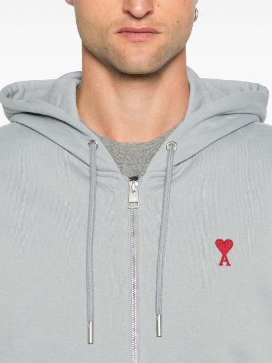  아미 후드 티셔츠 USW435730 powder - AMI