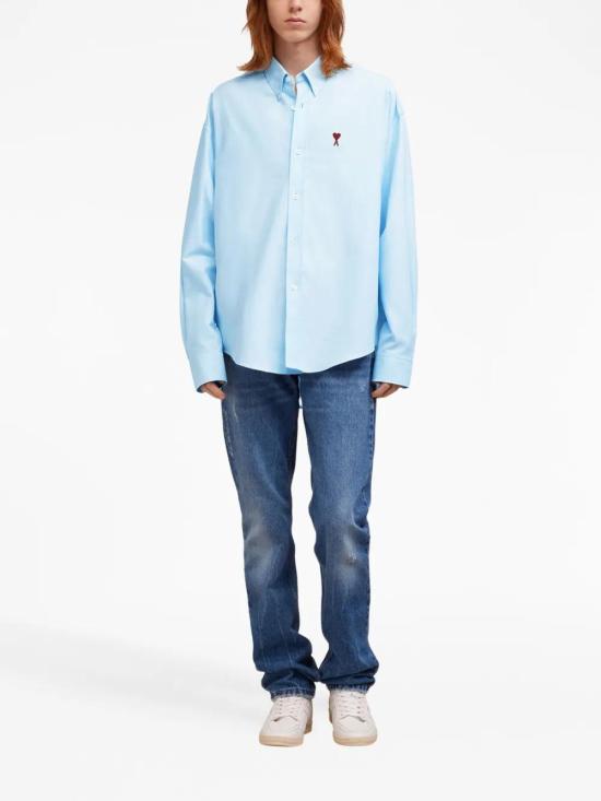  아미 셔츠 E25BFUSH130CO0031 blue - AMI