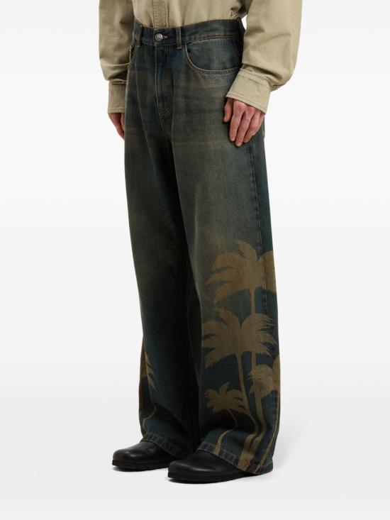 25SS 팜앤젤스 데님 팬츠 PMYA049S25DEN0016009 6009 BROWN GR - PALM ANGELS