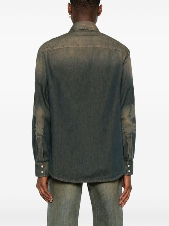 25SS 팜앤젤스 데님 셔츠 PMYD019S25DEN0016009 6009 BROWN GR - PALM ANGELS