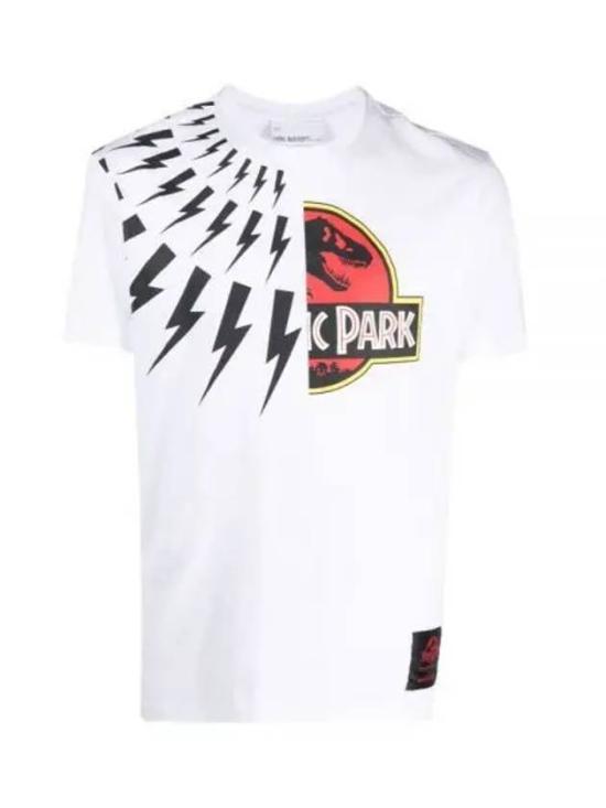 닐바렛 반팔 티셔츠 PBJT141U533S 1141 WHITE BLACK RED DOM