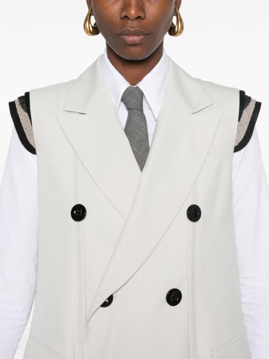  사카이 코트 2407337 ecru - SACAI