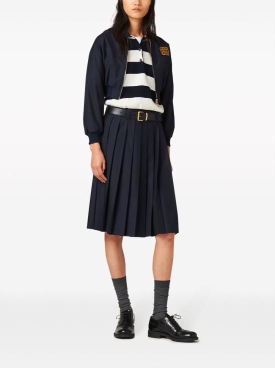  미우미우 봄버 자켓 ML936S23211AD navy - MIU MIU