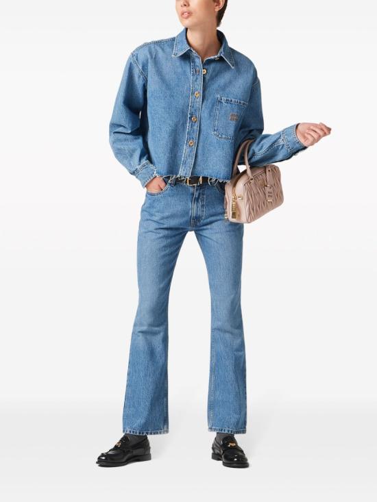  미우미우 플레어 팬츠 GWP482S23213LE - MIU MIU