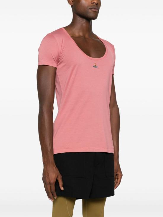  비비안웨스트우드 반팔 티셔츠 3G01002GJ007Y coral - VIVIENNE WESTWOOD