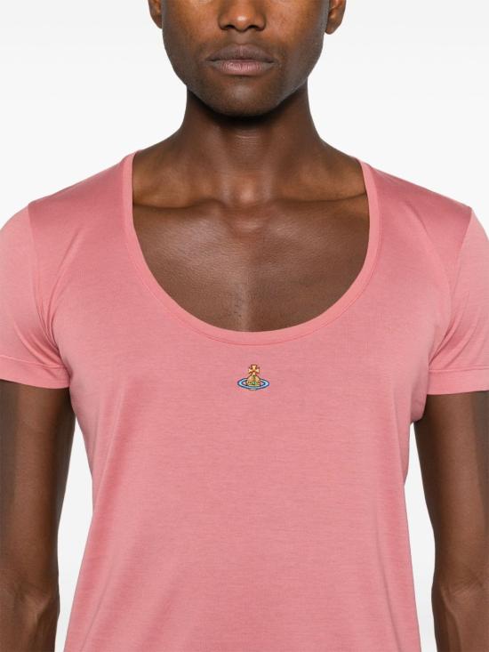  비비안웨스트우드 반팔 티셔츠 3G01002GJ007Y coral - VIVIENNE WESTWOOD