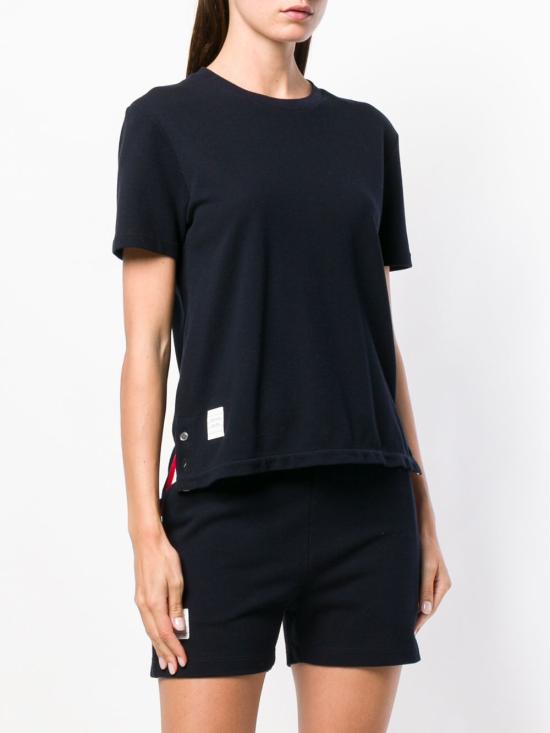  톰브라운 반팔 티셔츠 FJS013A00050 navy - THOM BROWNE
