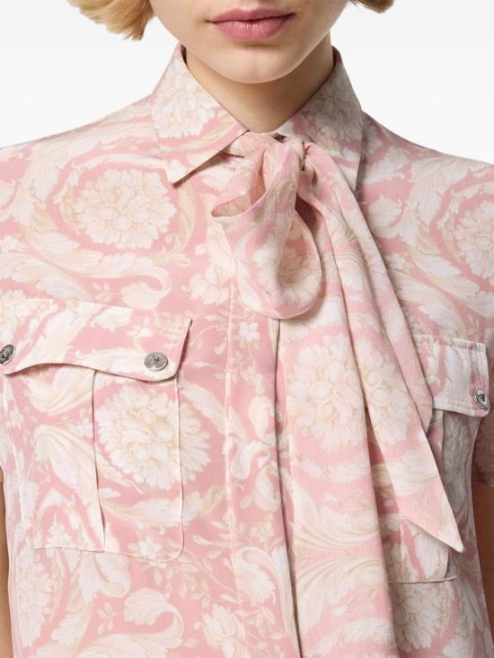  베르사체 숏 원피스 10164151A11614 pink - VERSACE