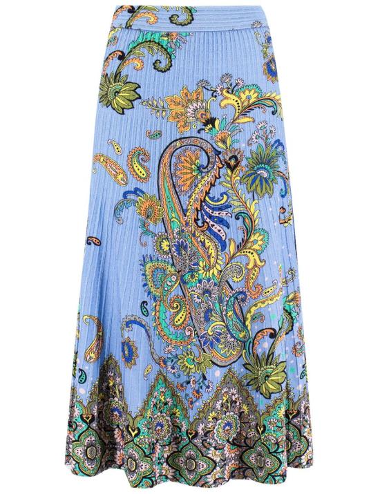 25SS 에트로 스커트 WRKB0037 AK542 X0885 X0885 PRINT ON BLUE BASE