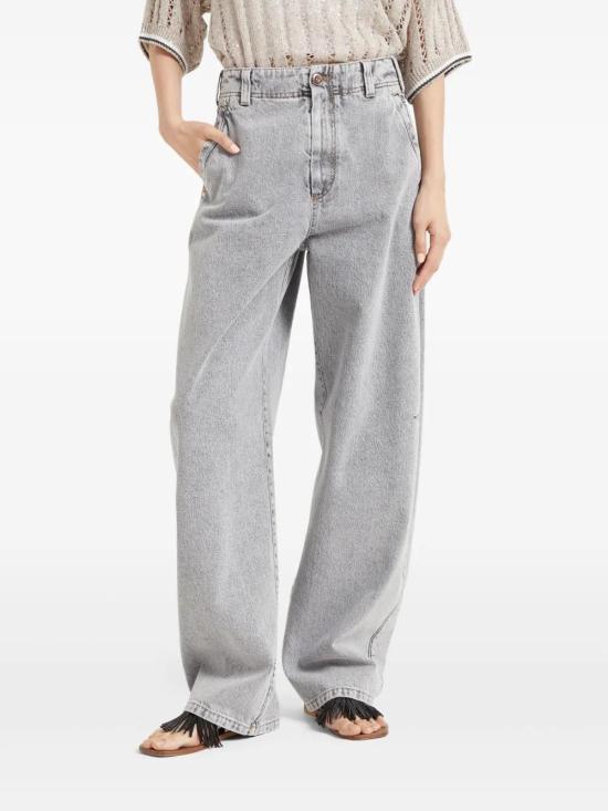  브루넬로 쿠치넬리 데님 팬츠 MA095P5657C8995 grey - BRUNELLO CUCINELLI