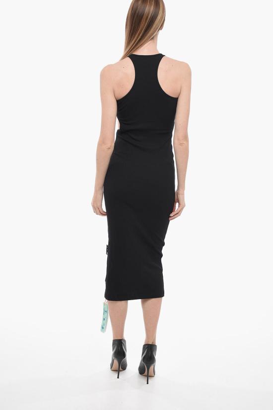  오프화이트 롱 원피스 OWDB365C99JER0011000 Black - OFF WHITE
