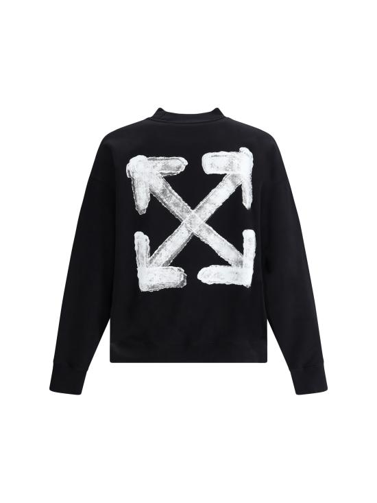 25SS 오프화이트 긴팔 티셔츠 OMBA054S25FLE004 1001 BLACK - OFF WHITE