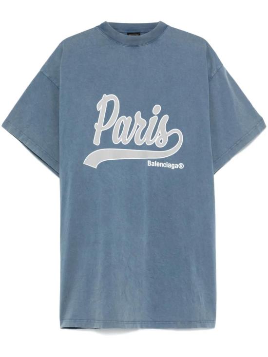  발렌시아가 반팔 티셔츠 787349TRVM1 blue