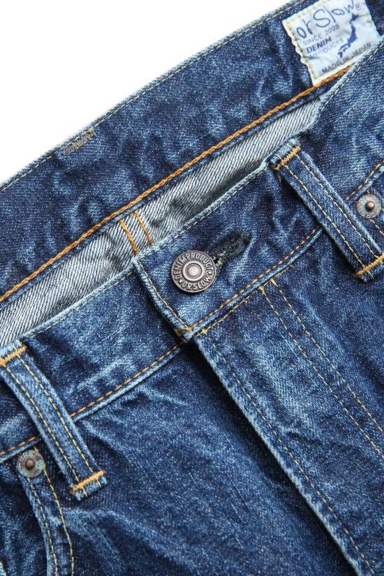  오어슬로우 데님 팬츠 Orslow 107 아이비핏 슬림진 2년 워시 - ORSLOW