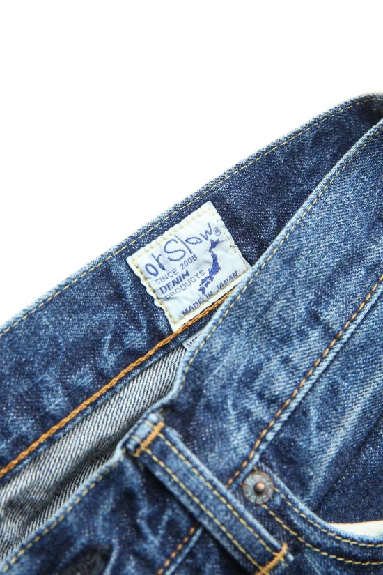  오어슬로우 데님 팬츠 Orslow 107 아이비핏 슬림진 2년 워시 - ORSLOW