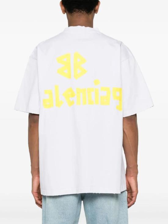  발렌시아가 반팔 티셔츠 739784TOVA9 white - BALENCIAGA