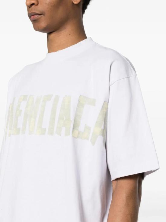  발렌시아가 반팔 티셔츠 739784TOVA9 white - BALENCIAGA