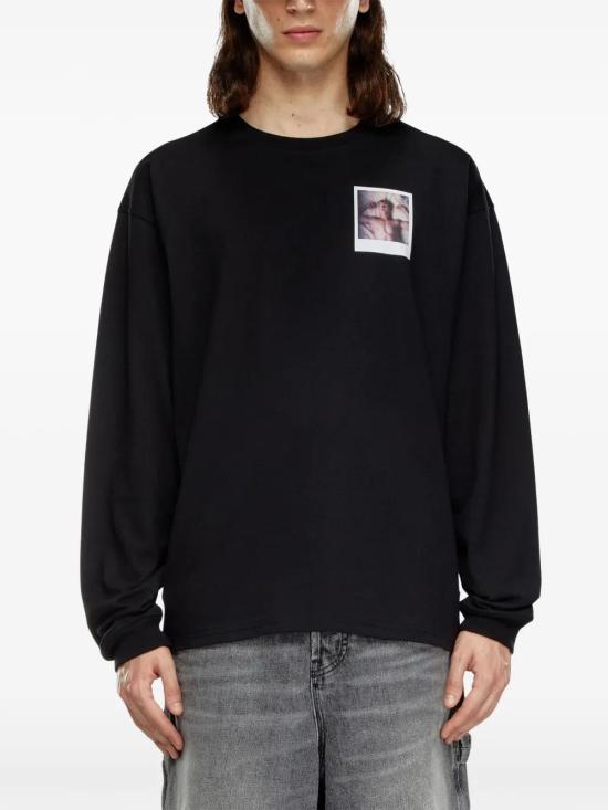  디젤 긴팔 티셔츠 P014380SPEJ black - DIESEL