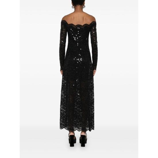 25SS 파코라반 롱 원피스 24HJR0030 PA0231 P001 BLACK - PACO RABANNE