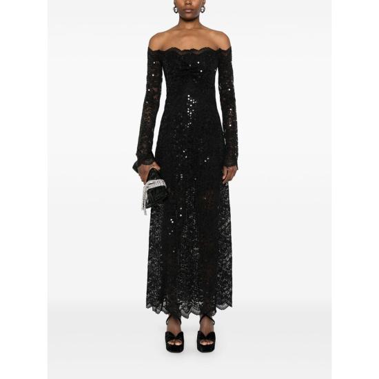 25SS 파코라반 롱 원피스 24HJR0030 PA0231 P001 BLACK - PACO RABANNE