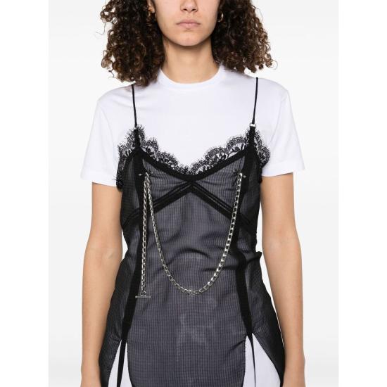 25SS 디스퀘어드2 원피스 DTN010 S72FV0032 961 BLACK WHITE - DSQUARED2