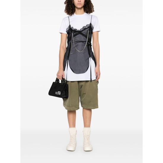 25SS 디스퀘어드2 원피스 DTN010 S72FV0032 961 BLACK WHITE - DSQUARED2