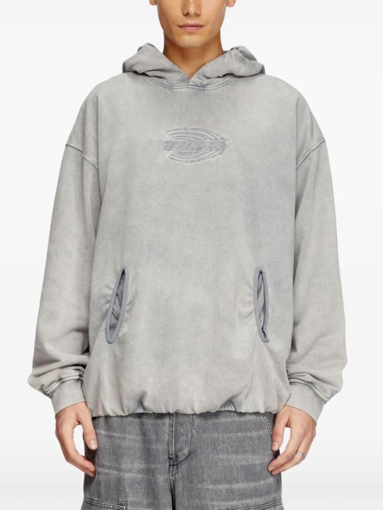  디젤 후드 티셔츠 A163210BMBK grey - DIESEL