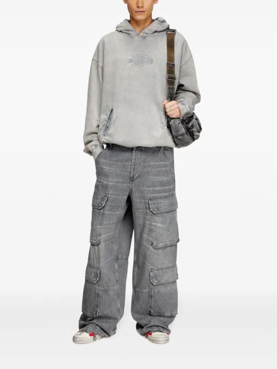  디젤 후드 티셔츠 A163210BMBK grey - DIESEL