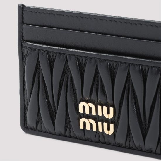 25FW 미우미우 명함지갑 5MC076AFPPF0002 BLACK DOM - MIU MIU