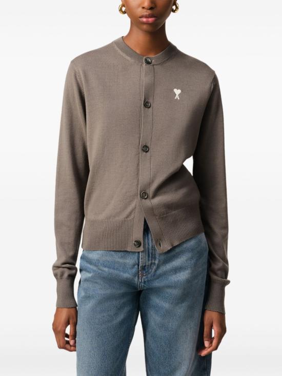  아미 가디건 E25FKC221KN0025 brown - AMI