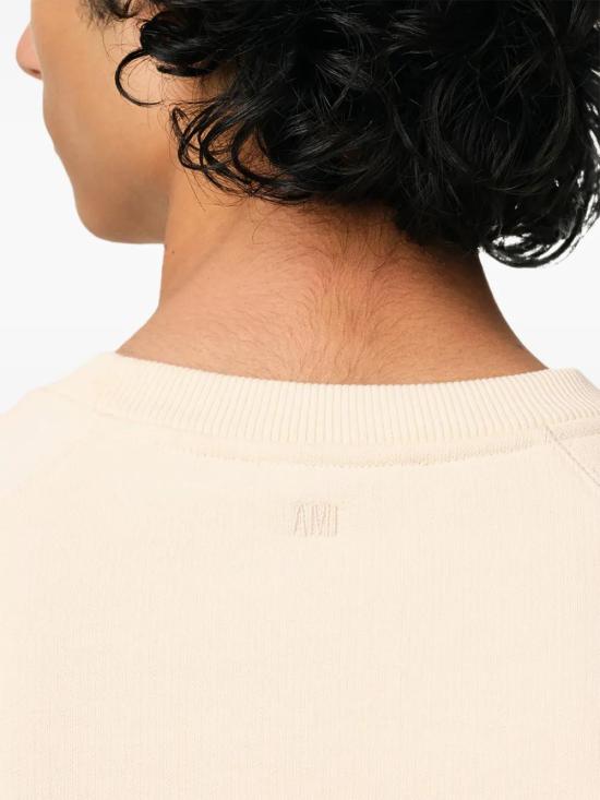  아미 긴팔 티셔츠 E25USW055747 cream - AMI