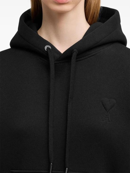  아미 후드 티셔츠 E25USW227749 black - AMI