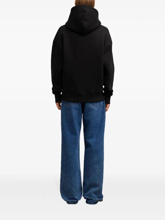  아미 후드 티셔츠 E25USW227749 black - AMI
