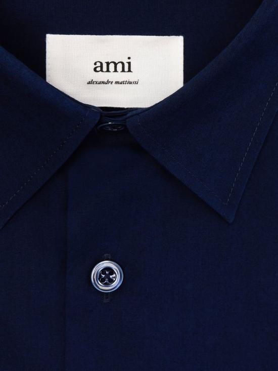  아미 셔츠 USH202CO0014 navy - AMI